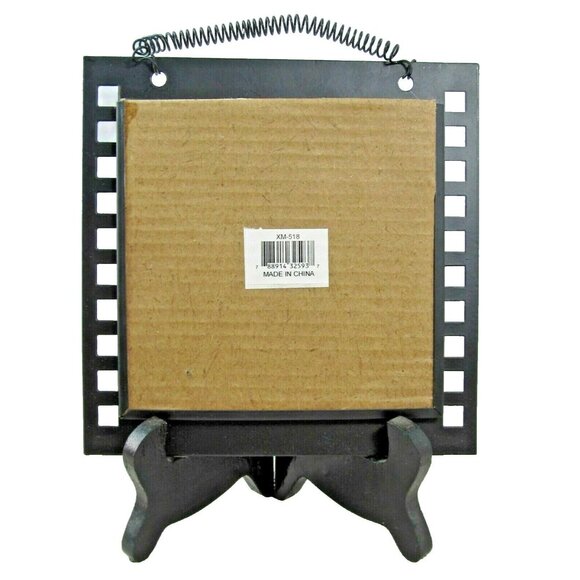 Santa in Sleigh Hanging Hand-Painted Glass Christmas Tile 4.5 x 4.5 inches - Picture 2 of 2